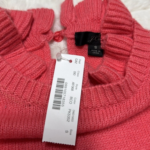 J. Crew Wool-blend Ruffleneck Sweater NWT Size Small - Picture 3 of 9